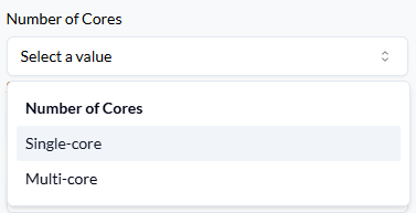 number of cores
