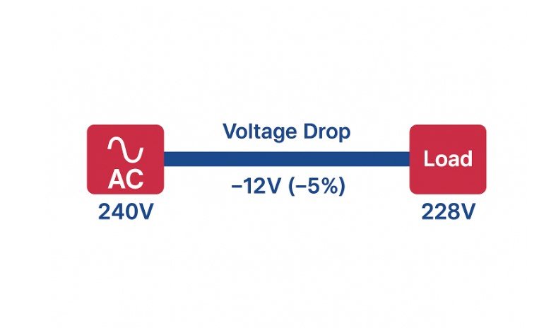 illustration of Voltage drop