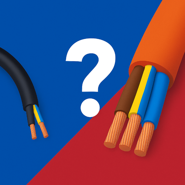 large vs small cables