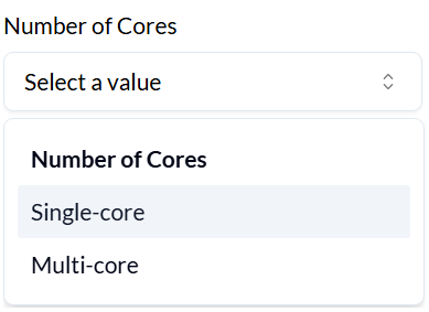 Number of Cores